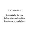 Publication cover - FLAC submission on the fifth programme of law reform